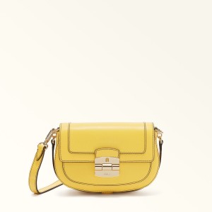 Furla CLUB 2 Crossbody Taske Dame Gul | 5061-TOMVK