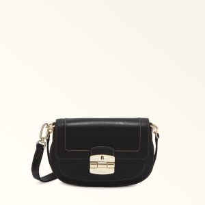 Furla CLUB 2 Crossbody Taske Dame Sort | 7612-QHIYV