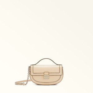 Furla CLUB 2 Mini Tasker Dame Beige | 9714-GEWUN