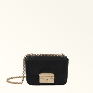 Furla METROPOLIS Crossbody Taske Dame Sort | 0519-IYTHP