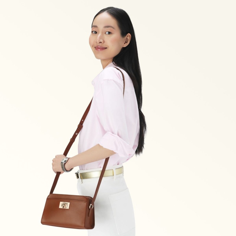 Furla 1927 Crossbody Taske Dame Brune | 9612-BYNJW