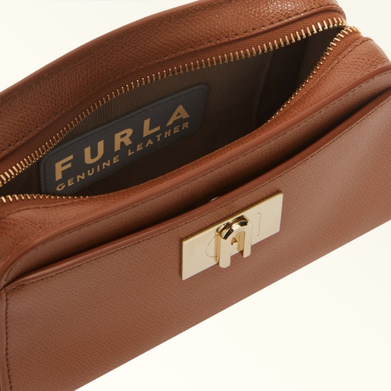 Furla 1927 Crossbody Taske Dame Brune | 9612-BYNJW