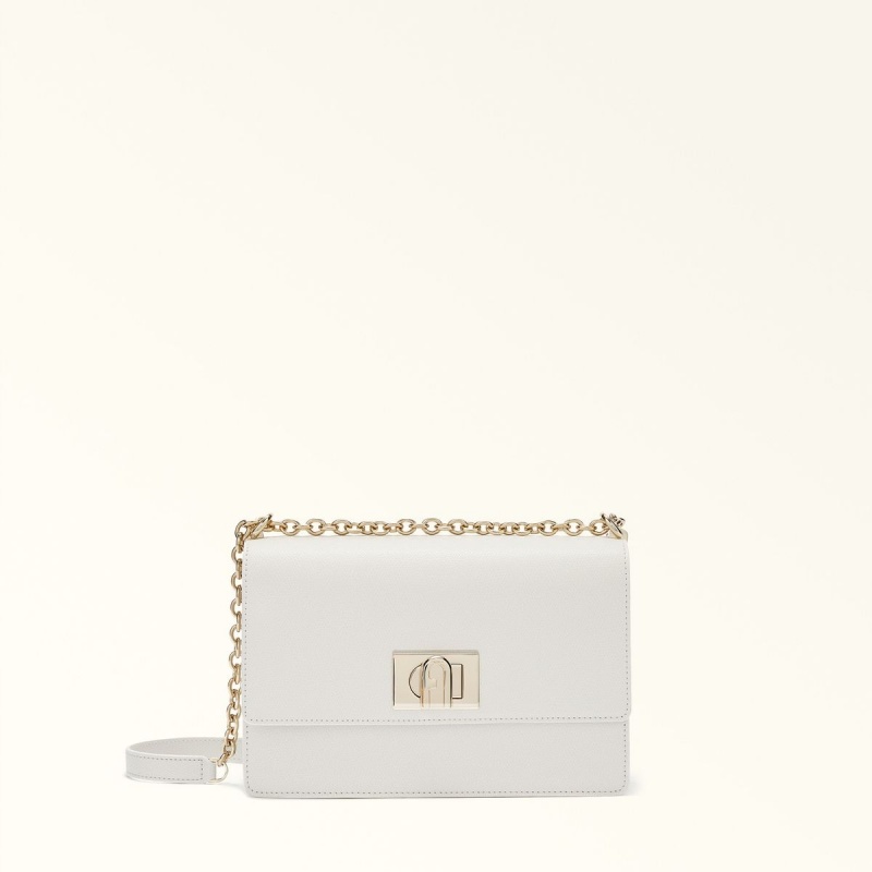 Furla 1927 Crossbody Taske Dame Hvide | 6174-VSUOC