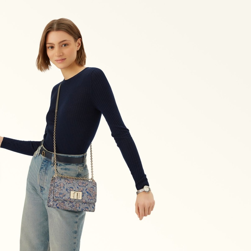 Furla 1927 Crossbody Taske Dame Sølv | 4721-LPQUV