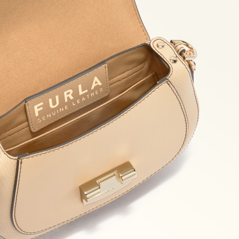 Furla CLUB 2 Crossbody Taske Dame Beige | 9653-HDORS