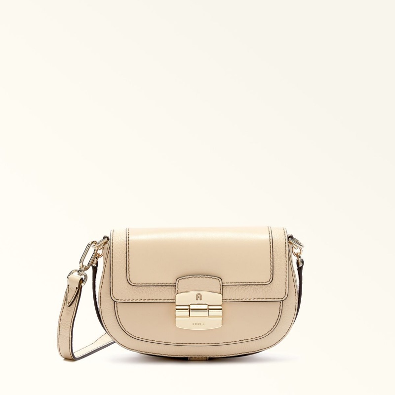 Furla CLUB 2 Crossbody Taske Dame Beige | 9653-HDORS