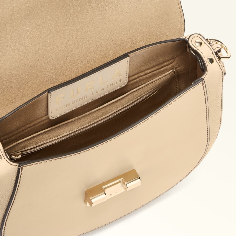 Furla CLUB 2 Crossbody Taske Dame Beige | 8463-NOJXM