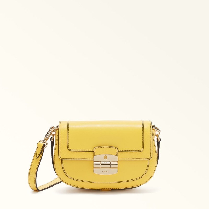 Furla CLUB 2 Crossbody Taske Dame Gul | 5061-TOMVK