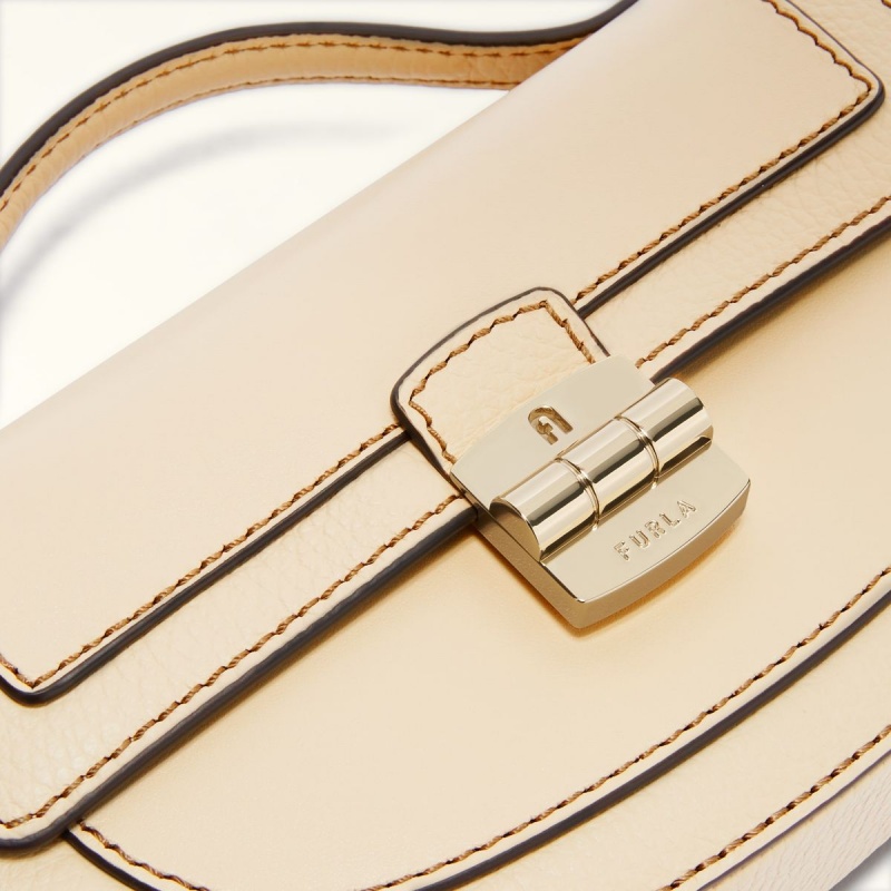 Furla CLUB 2 Mini Tasker Dame Beige | 9714-GEWUN