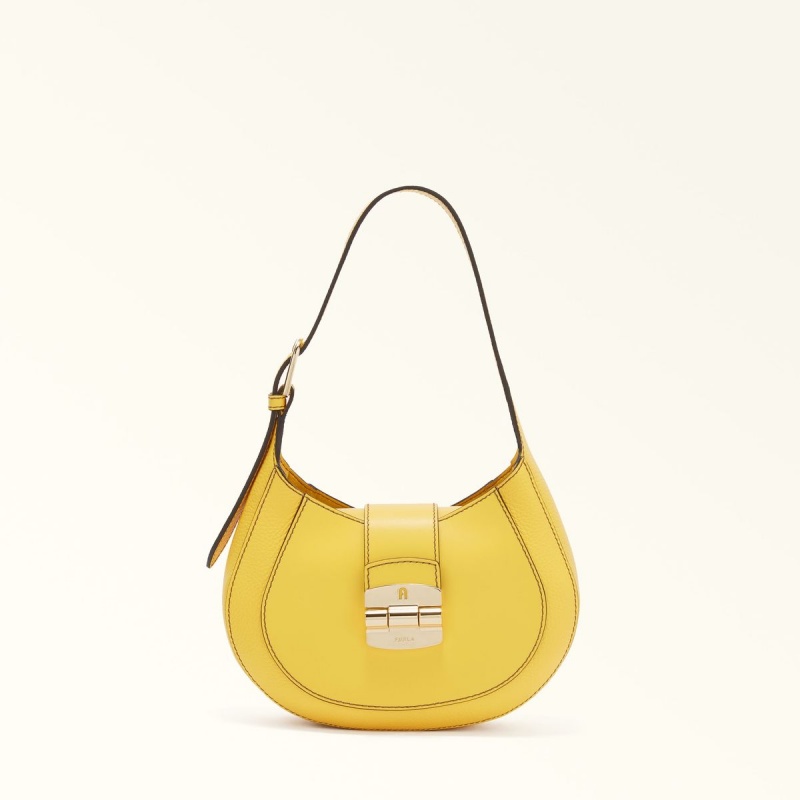 Furla CLUB 2 Skuldertasker Dame Gul | 6249-IXTQD