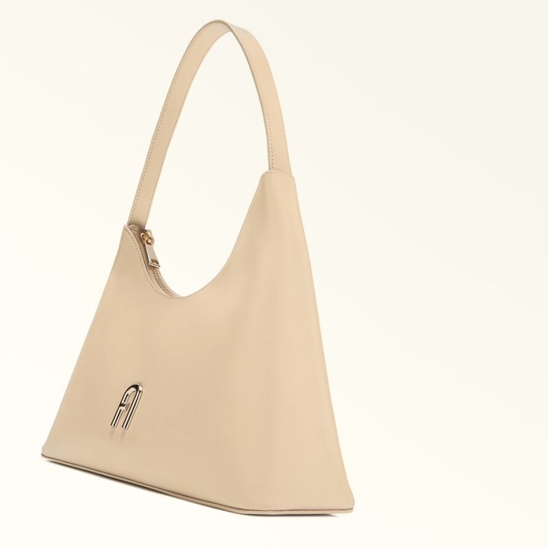 Furla DIAMANTE Skuldertasker Dame Beige | 8374-XSHQW