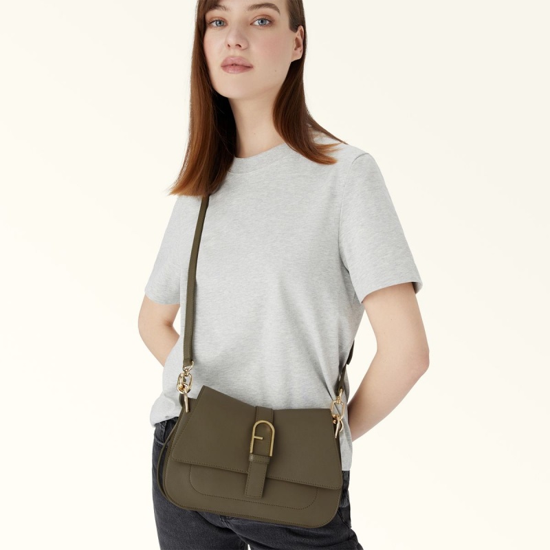 Furla FLOW Håndtaske Dame Olivengrøn | 6710-XNAMP