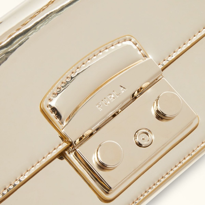 Furla METROPOLIS Crossbody Taske Dame Guld | 2068-QVWEY