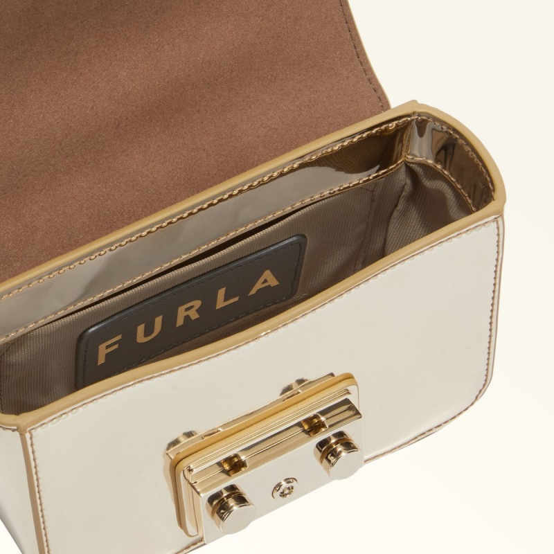 Furla METROPOLIS Crossbody Taske Dame Guld | 2068-QVWEY