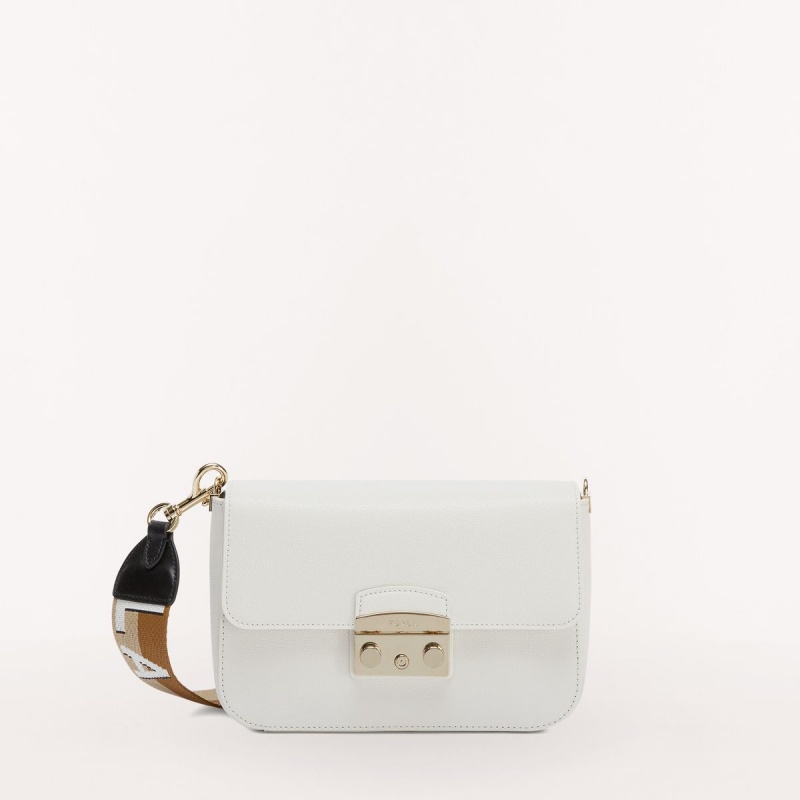 Furla METROPOLIS Crossbody Taske Dame Hvide | 4863-YFWKP