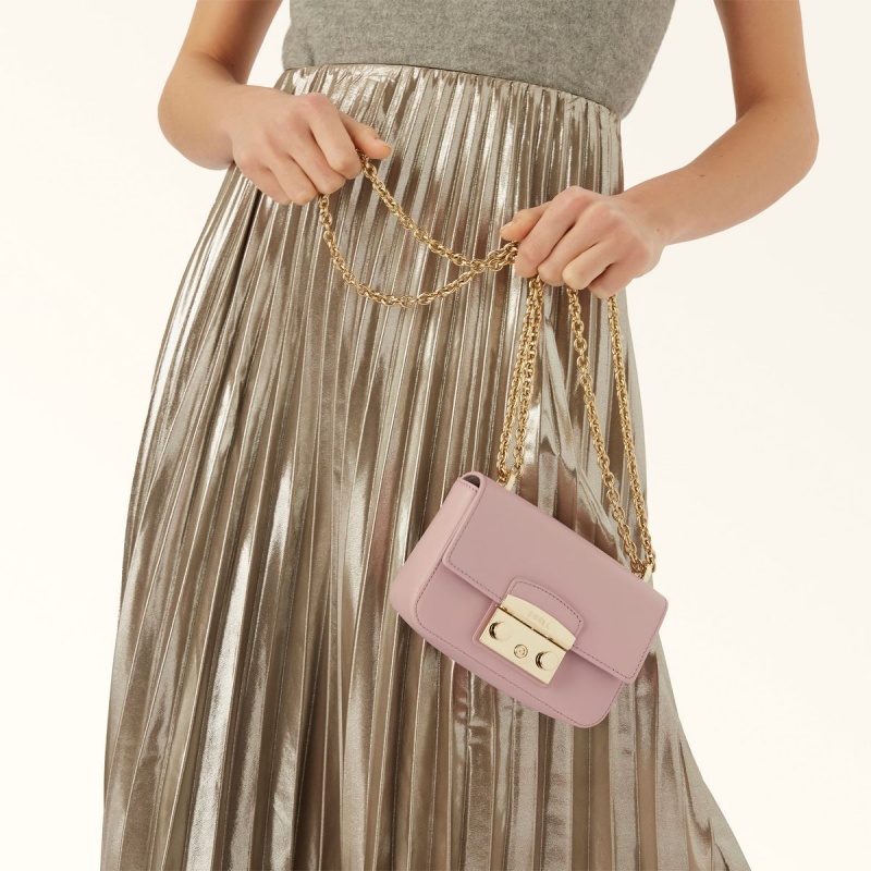 Furla METROPOLIS Crossbody Taske Dame Lyserød | 7469-WIZPF