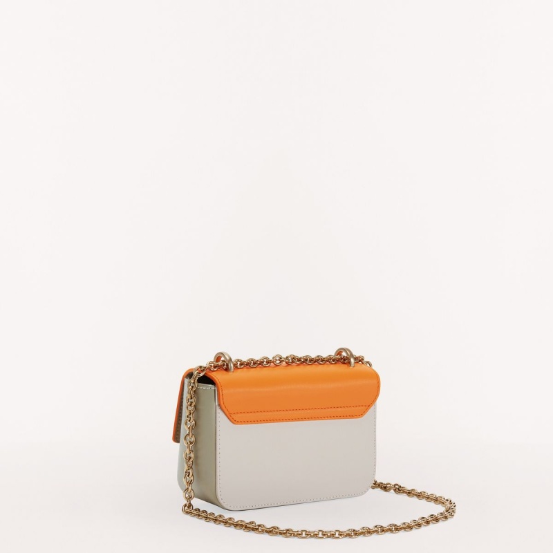 Furla METROPOLIS Crossbody Taske Dame Orange Hvide | 3257-HNIBC