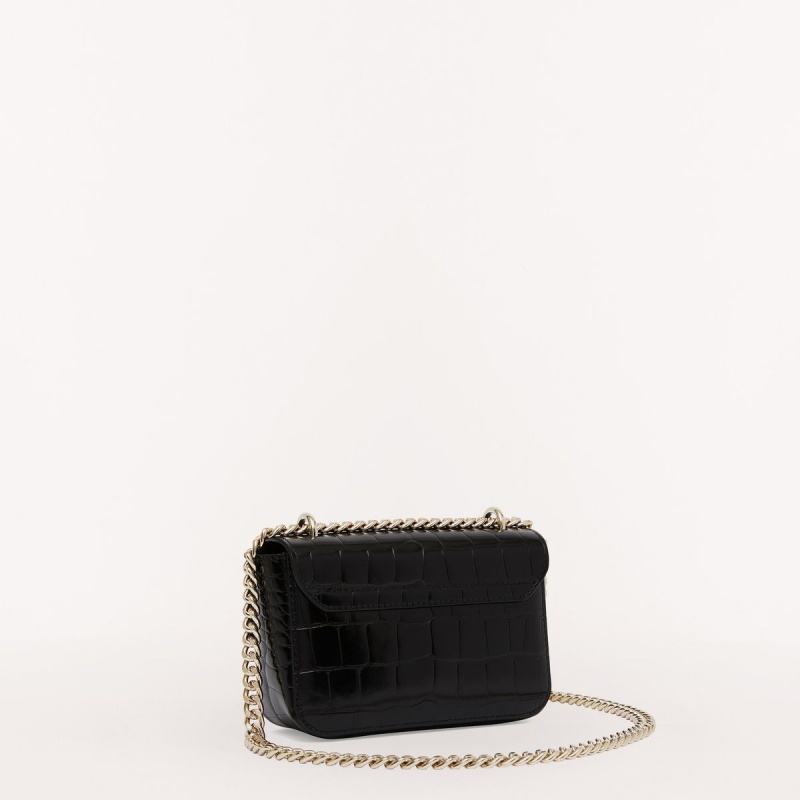 Furla METROPOLIS Crossbody Taske Dame Sort | 6725-ISOFU