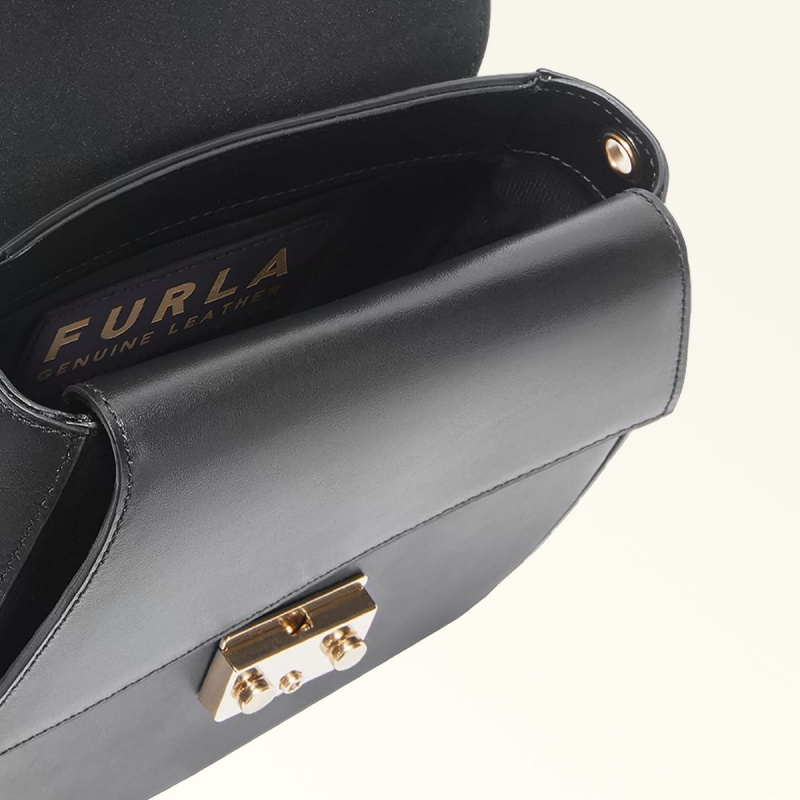 Furla METROPOLIS PRISMA Crossbody Taske Dame Sort | 7502-JSIEB