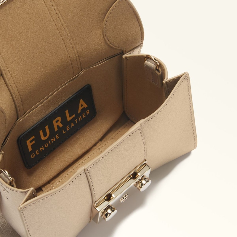 Furla METROPOLIS REMIX Crossbody Taske Dame Beige | 9213-ETSXO