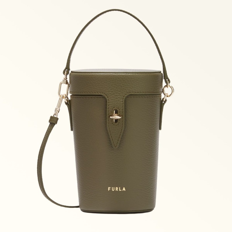 Furla NET Crossbody Taske Dame Olivengrøn | 8104-GPDJZ