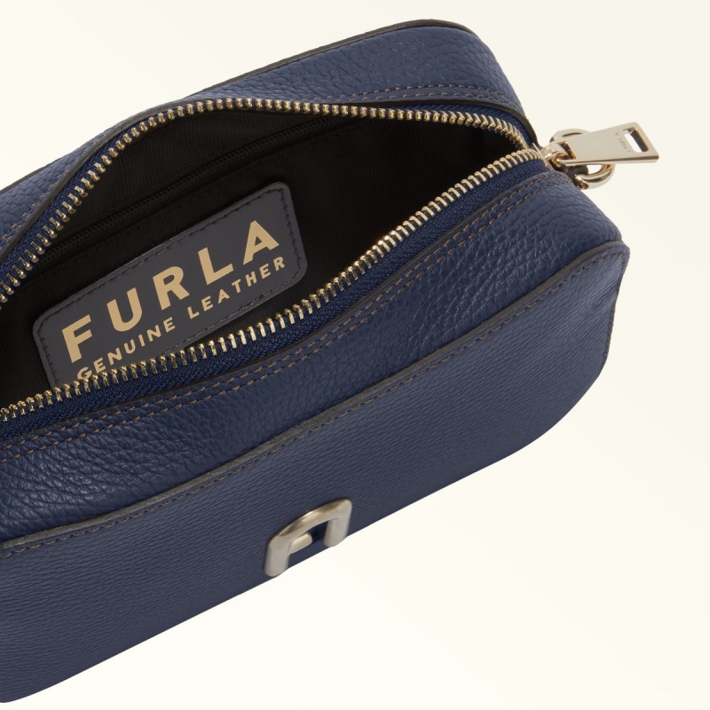 Furla PRIMULA Crossbody Taske Dame Mørkeblå | 8543-YOWKZ